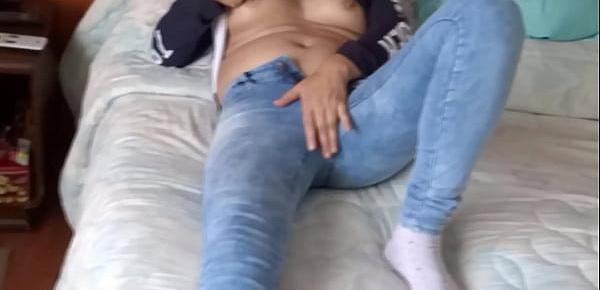  Our maid, a 58-year-old Latin mother, in her bedroom masturbates in front of the neighbor&039;s son, intense orgasms, asks him to fuck her, cum on her hairy pussy, she wants more, she wants to suck the cock full of milk